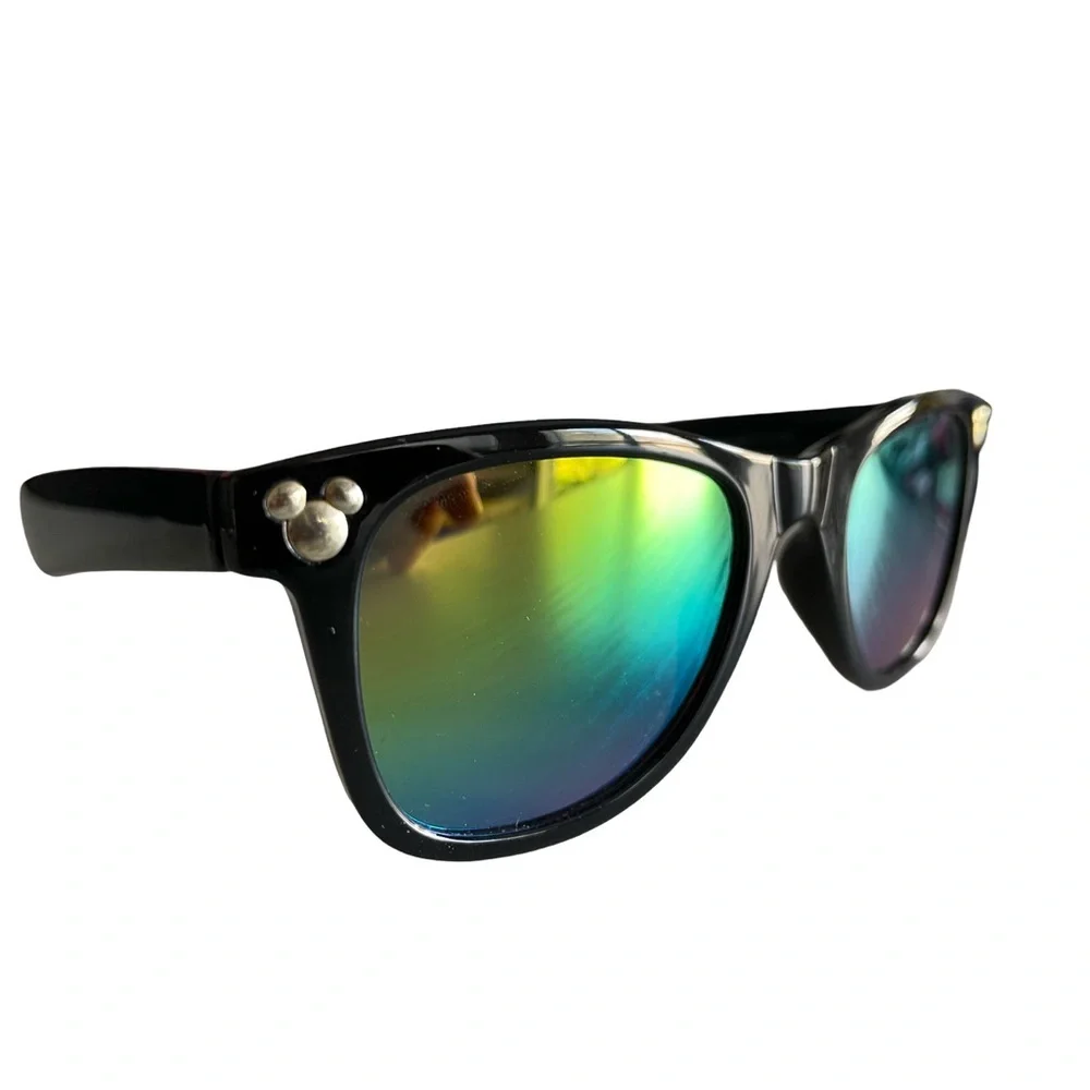 Disney Mickey Black Wayfarer Rainbow Mirror Sunglasses Adult One Size